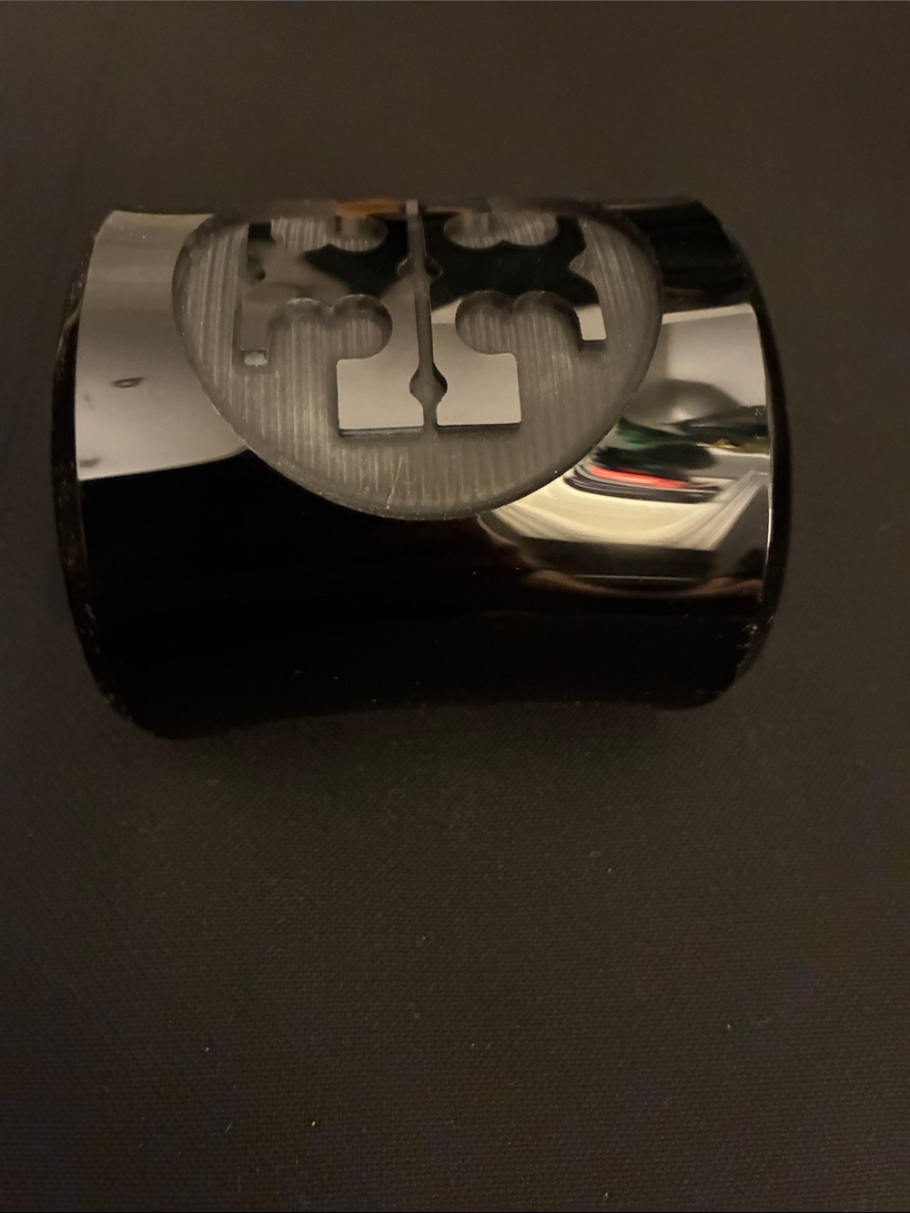 Tory Burch Black Logo Cuff Bracelet - Picture 3 of 3